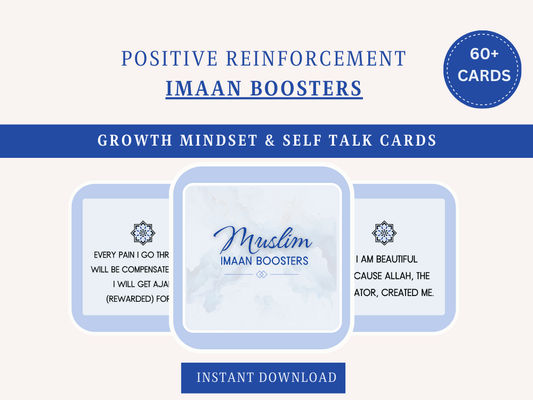 Imaan Boosters | Growth Mindset & Self Talk Cards